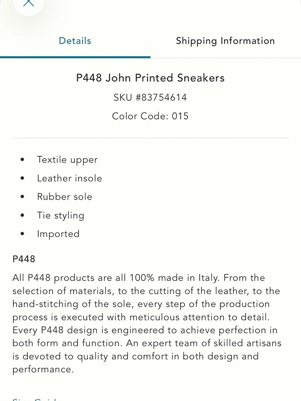 P448 John printed Sneakers